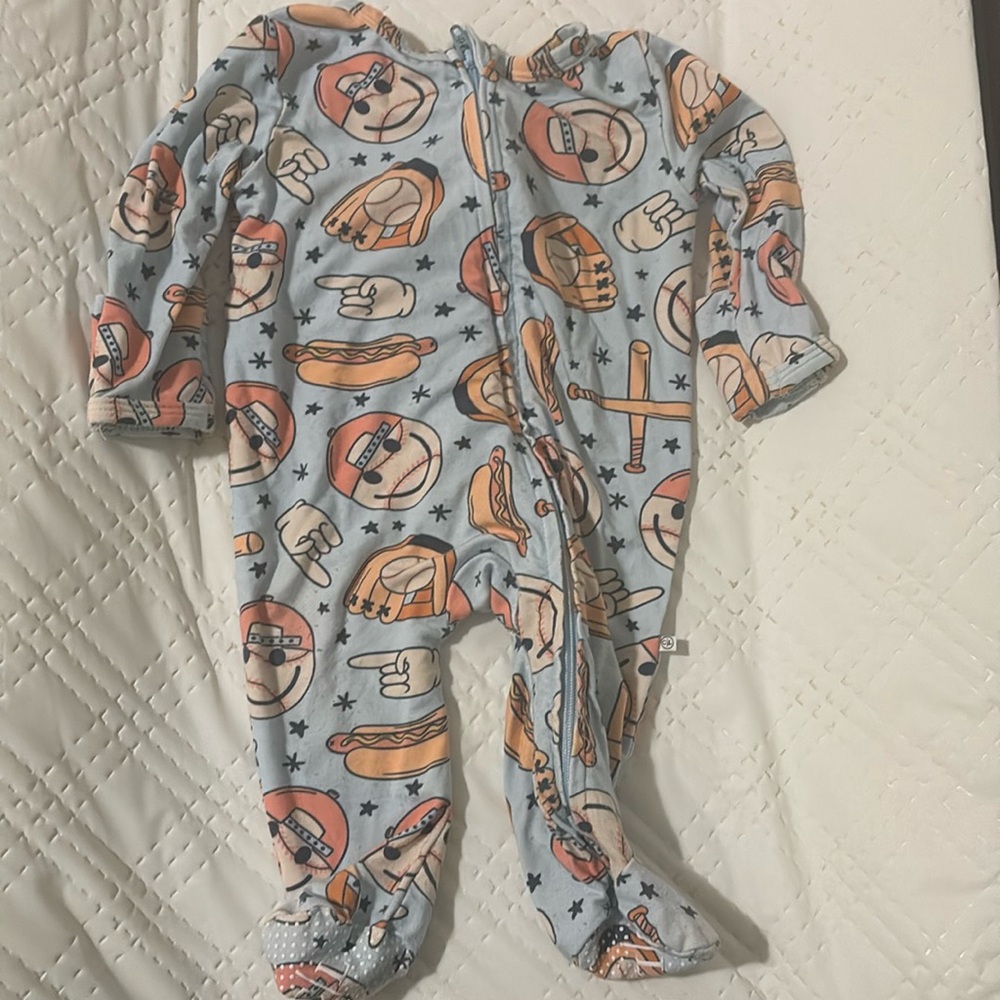 Caden Lane Home run Zipper Footie